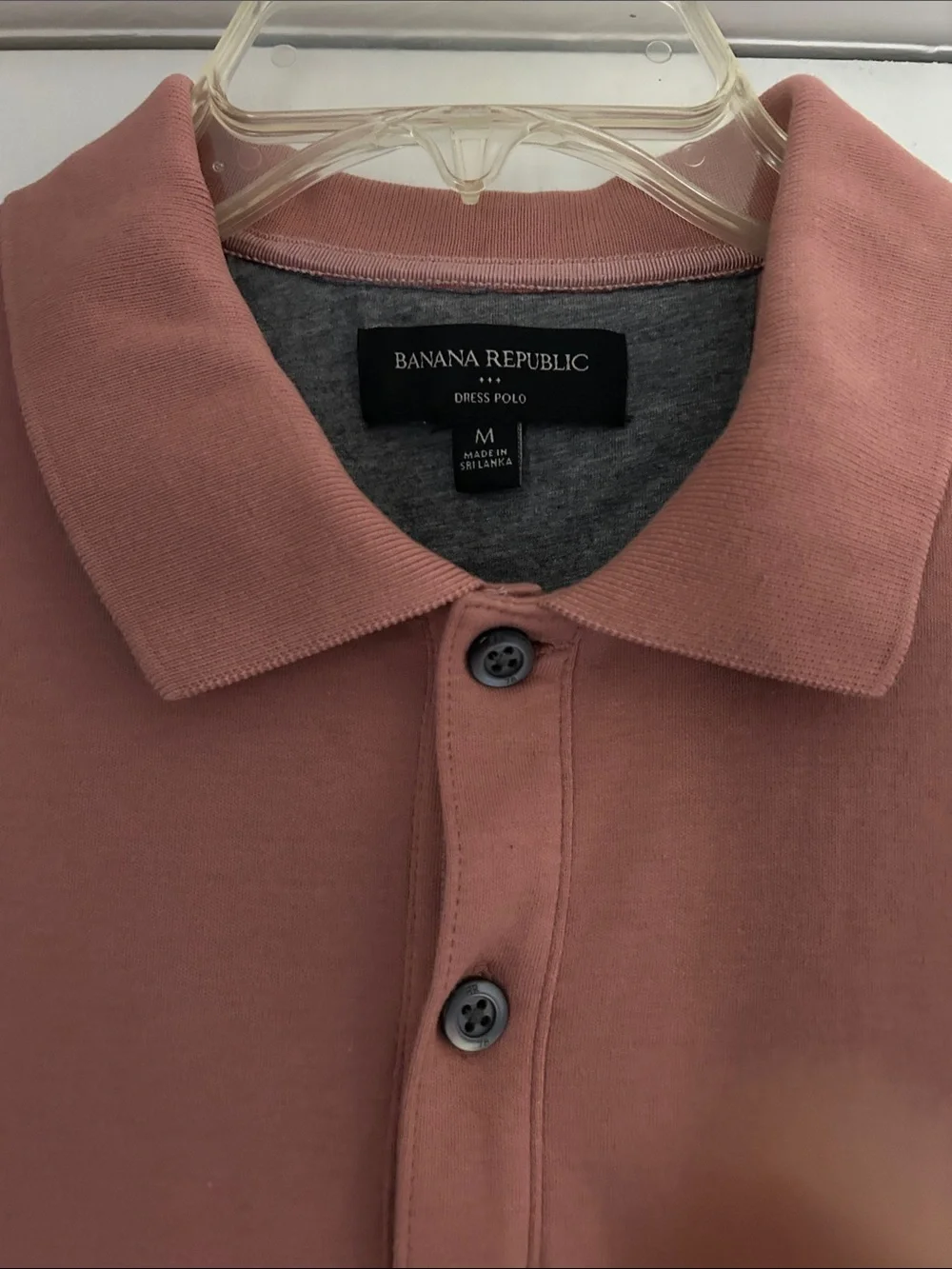 Banana Republic Men's Polo - Rosewood Pink